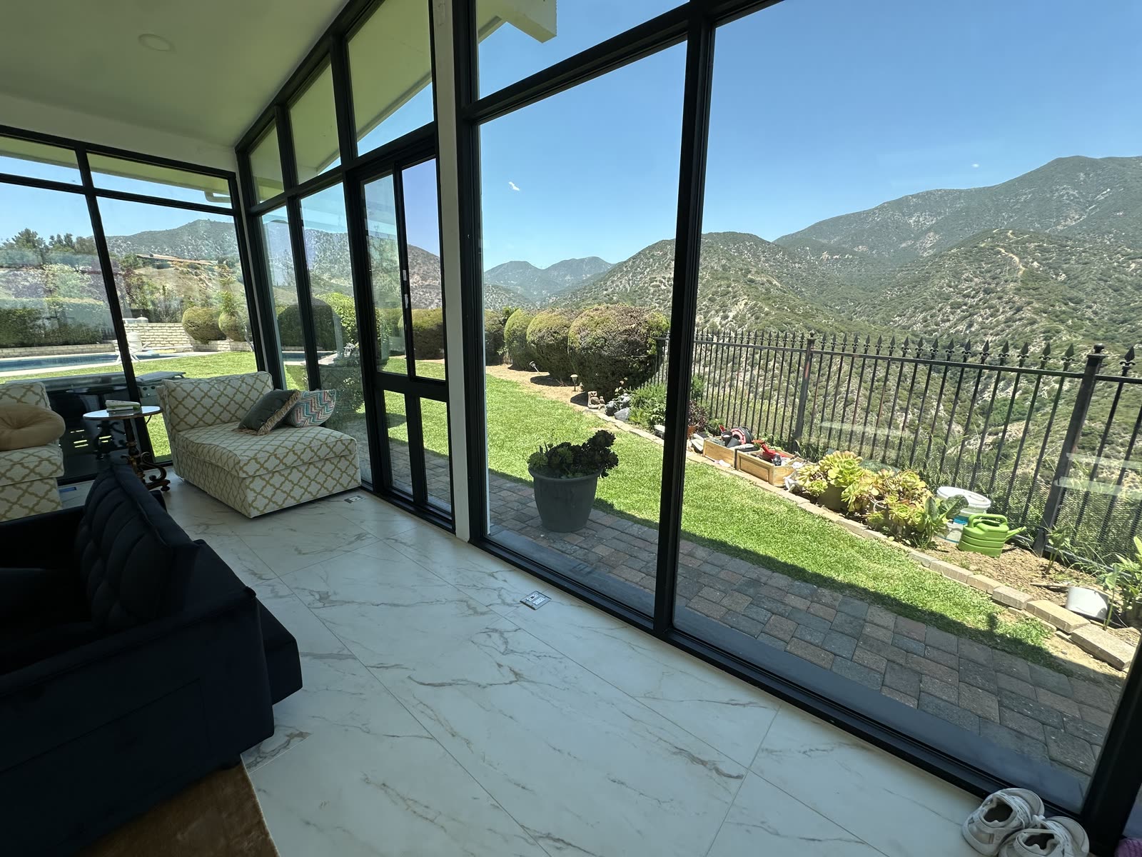 Residential window wall installation in Los Angeles County
